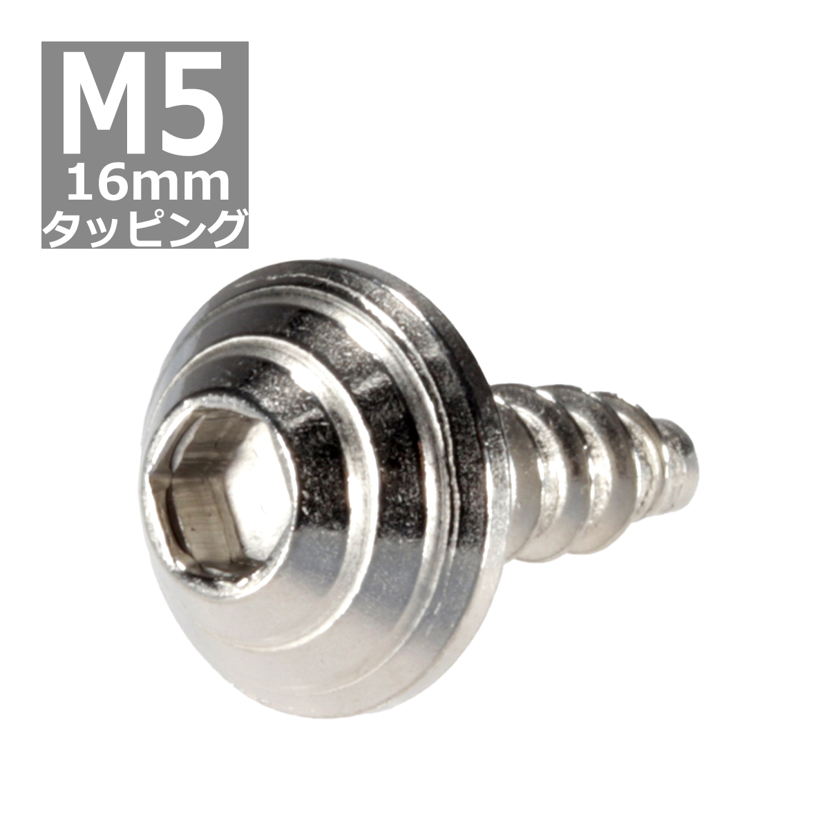 M5×16mm タッピングネジ タッピングビス タッピングボルト シルバー ステンレス 1本 TC0078 | ブランド登録なし