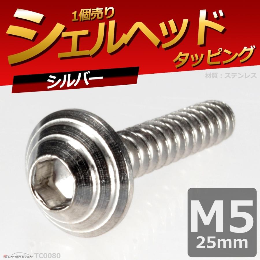 M5×25mm タッピングネジ タッピングビス タッピングボルト シルバー ステンレス 1本 TC0080 | ブランド登録なし | 01