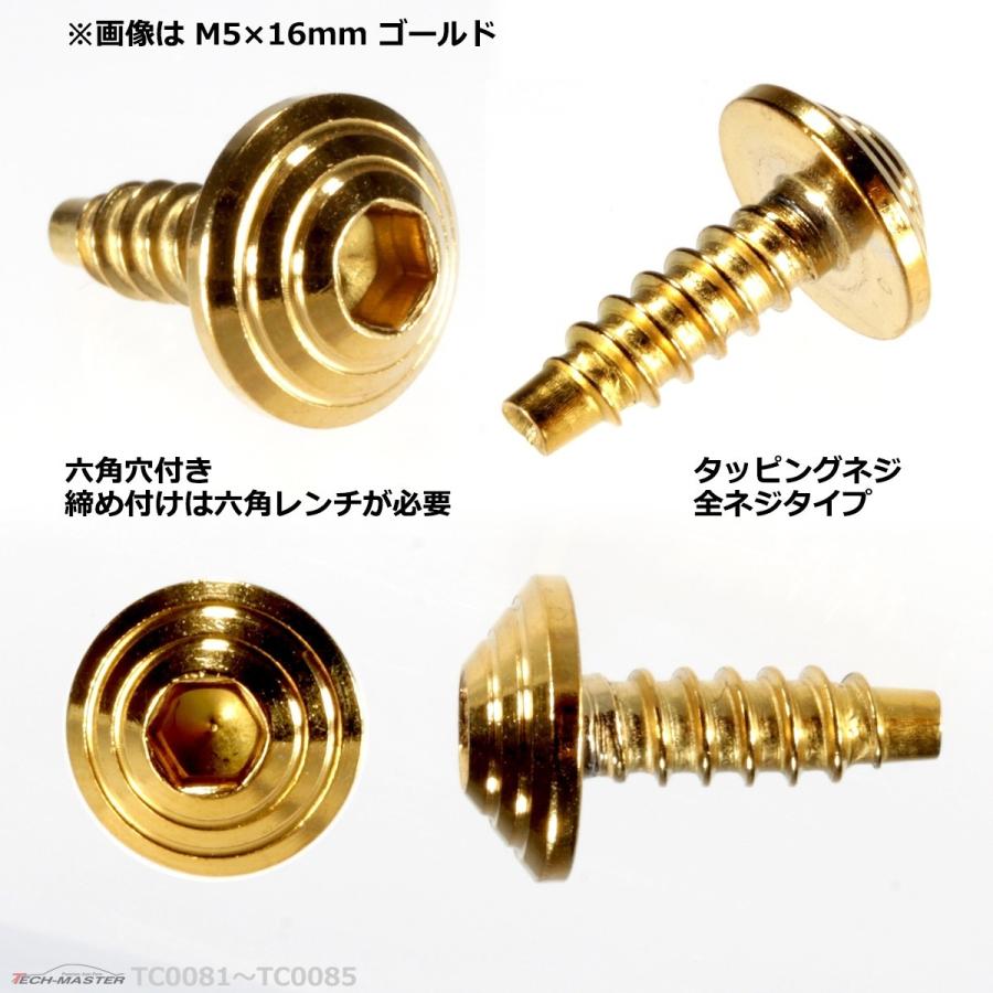 M5×25mm タッピングネジ タッピングビス タッピングボルト ゴールド ステンレス 1本 TC0085 | ブランド登録なし | 02