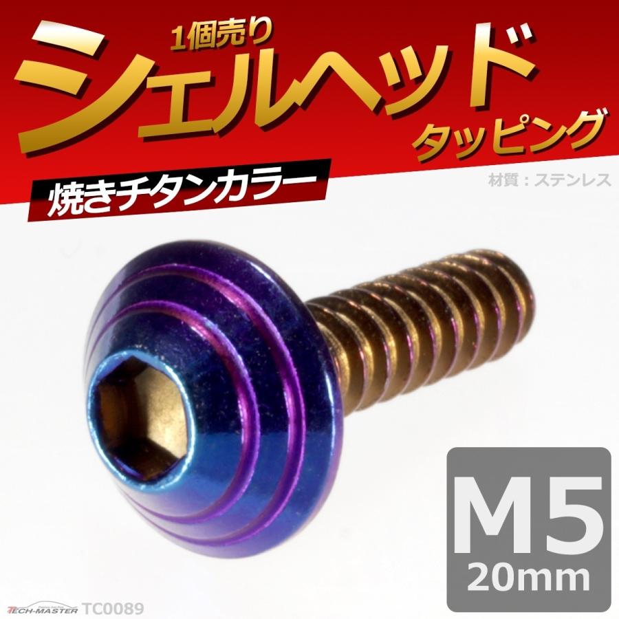M5×20mm タッピングネジ タッピングビス タッピングボルト 焼きチタンカラー ステンレス 1本 TC0089 | ブランド登録なし | 01