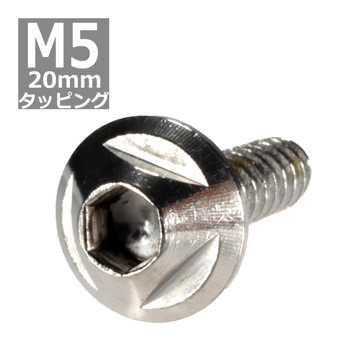 M5×20mm タッピングネジ タッピングビス タッピングボルト シルバー ステンレス 1本 TC0094 | ブランド登録なし