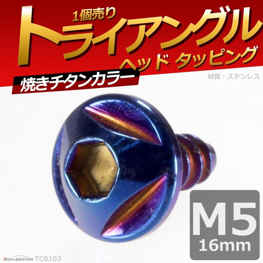 M5×16mm タッピングネジ タッピングビス タッピングボルト 焼きチタンカラー ステンレス 1本 TC0103 | ブランド登録なし | 01