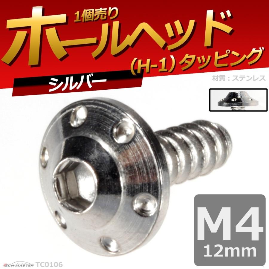 M4×12mm タッピングネジ タッピングビス タッピングボルト シルバー ステンレス 1本 TC0106 | ブランド登録なし | 01