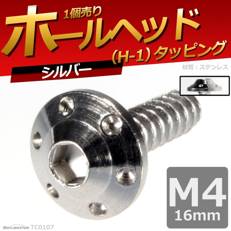 M4×16mm タッピングネジ タッピングビス タッピングボルト シルバー ステンレス 1本 TC0107 | ブランド登録なし | 01
