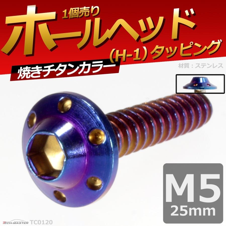 M5×25mm タッピングネジ タッピングビス タッピングボルト 焼きチタンカラー ステンレス 1本 TC0120｜tech｜02