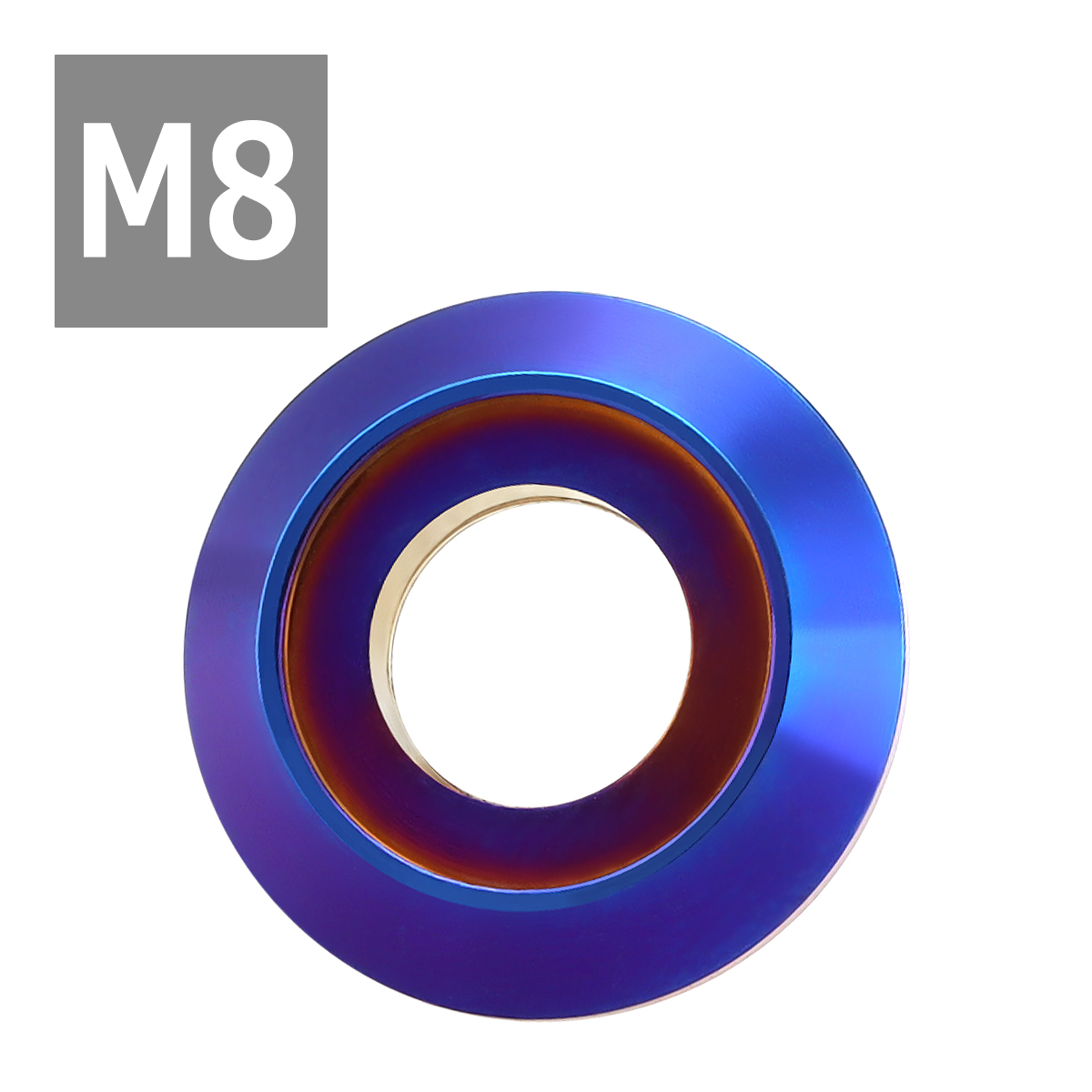 フジツボ型 M8 外径22mm ステンレス デザインワッシャー ボルト座面枠付 焼きチタンカラー TF0022 | ブランド登録なし | 03