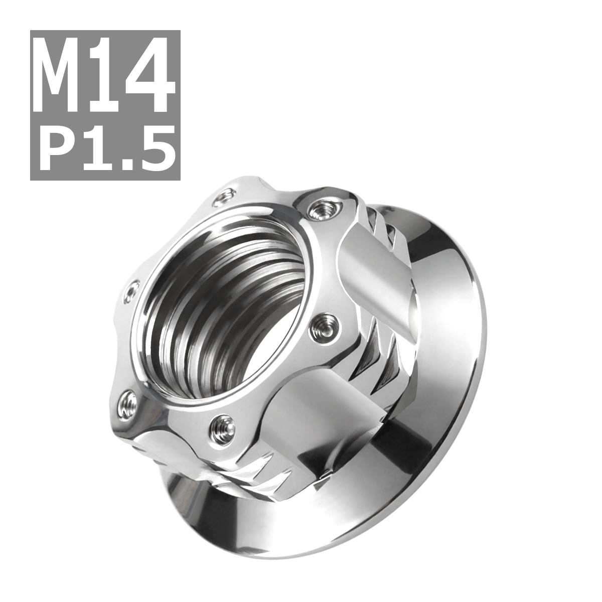 フランジナット M14 P1.5 スターホール 外径28.5mm ステンレス シルバーカラー 1個 TF0033 | ブランド登録なし | 03