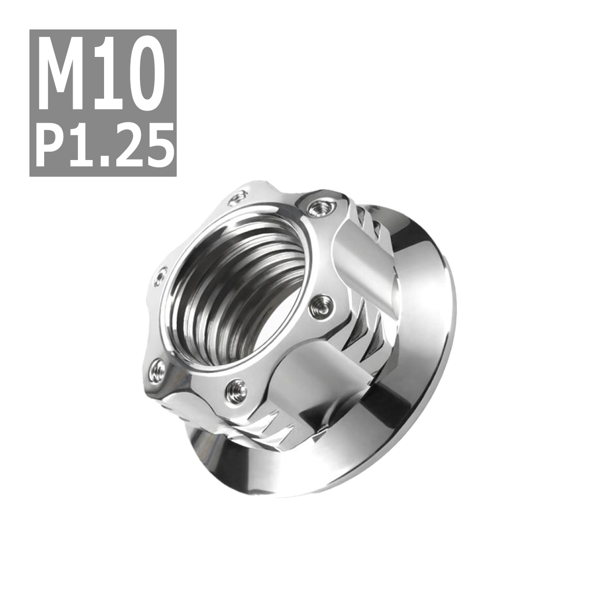 フランジナット M10 P1.25 スターホール 外径20.5mm ステンレス シルバーカラー 1個 TF0039 | ブランド登録なし | 03