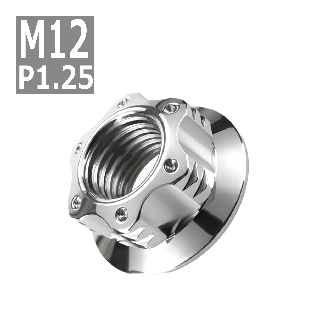 フランジナット M12 P1.25 スターホール 外径24mm ステンレス シルバーカラー 1個 TF0040 | ブランド登録なし | 03