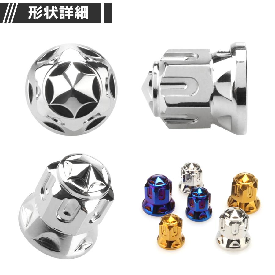 ドーム型 フランジナット M8 P1.25 スターカット デザイン ステンレス シルバーカラー 1個 TF0166 | ブランド登録なし | 02