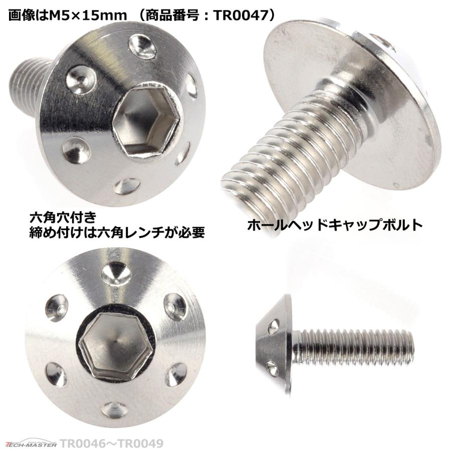 ボタンボルト M5×15mm P0.8 ホールヘッド ステンレス シルバー 1個 TR0047 | ブランド登録なし | 02