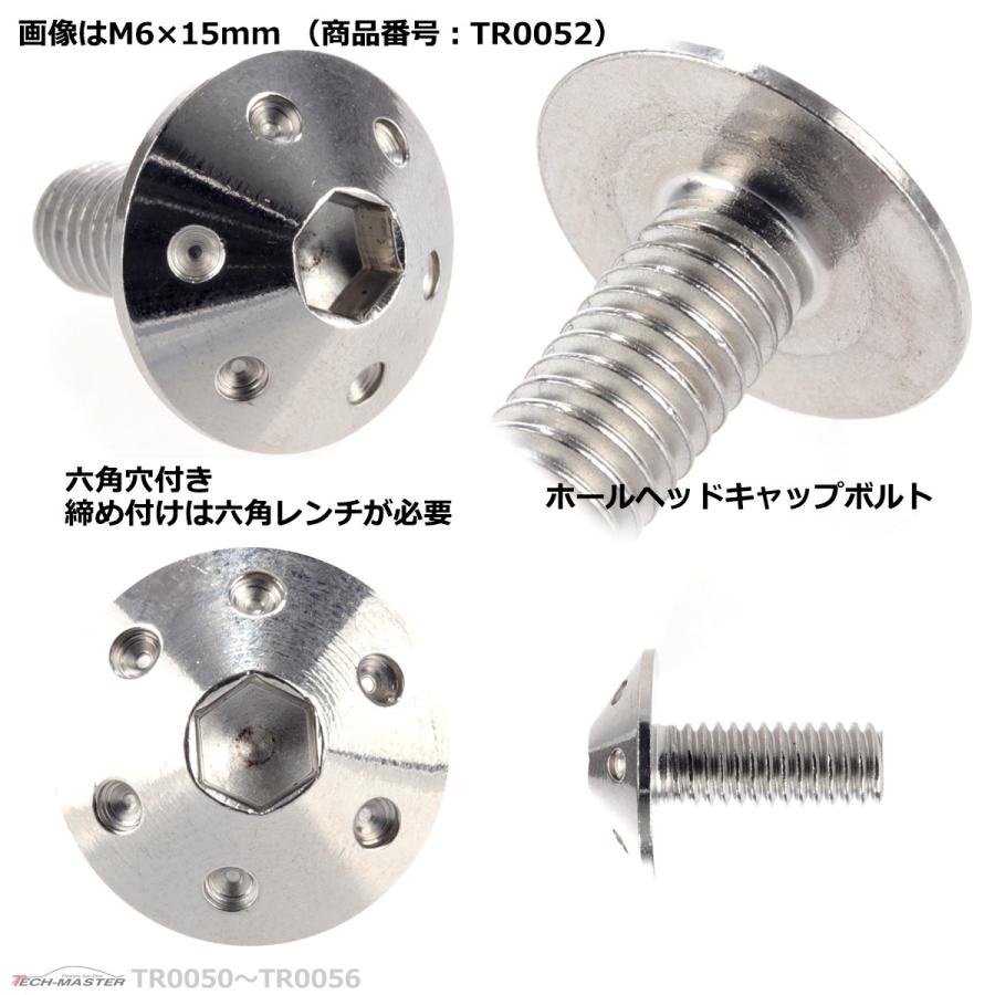 ボタンボルト M6×10mm P1.0 ホールヘッド ステンレス シルバー 1個 TR0050 | ブランド登録なし | 02
