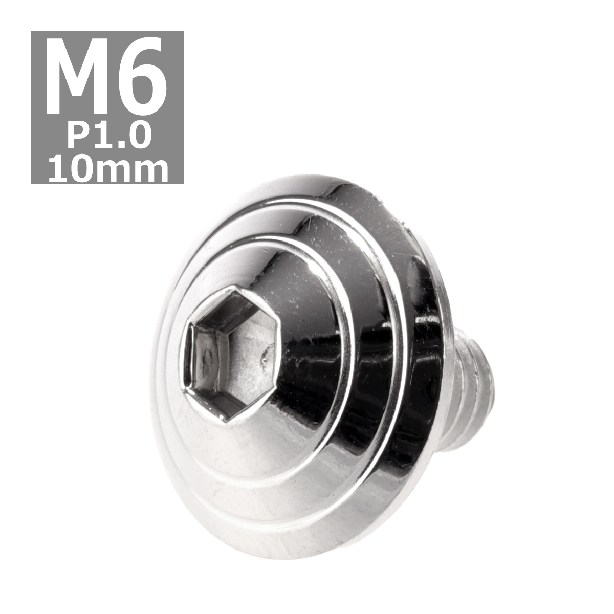 ボタンボルト M6×10mm P1.0 シェルヘッド ステンレス シルバー 1個 TR0092 | ブランド登録なし