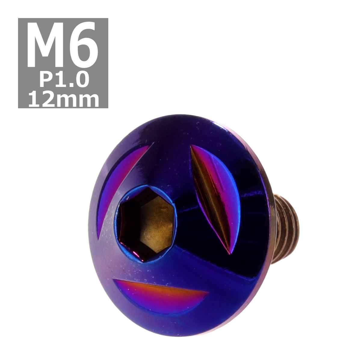 ボタンボルト M6×12mm P1.0 トライアングルヘッド ステンレス 焼きチタンカラー 1個 TR0163 | ブランド登録なし