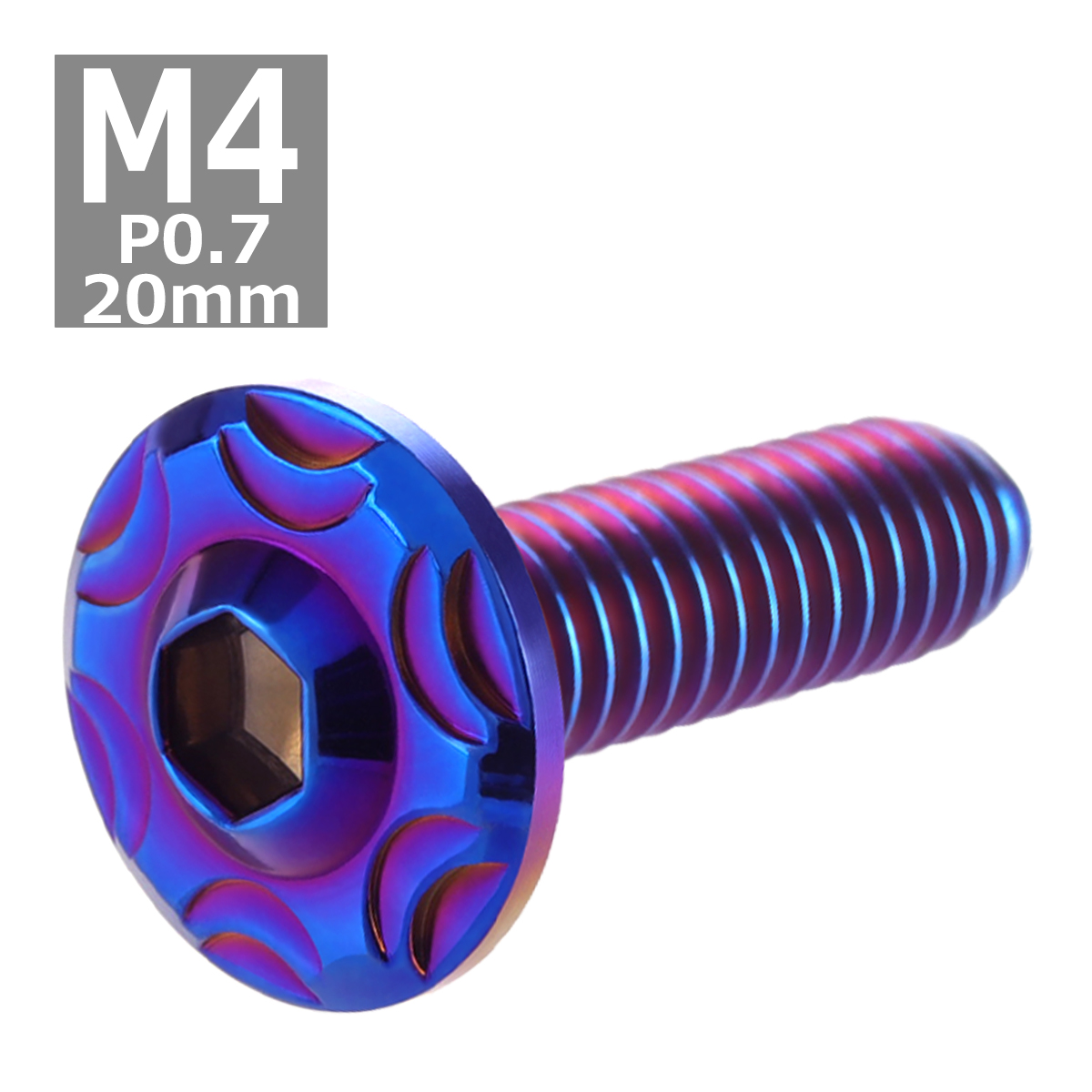 ボタンボルト M4×20mm P0.7 スノーヘッド ステンレス 焼きチタンカラー 1個 TR0283 | ブランド登録なし