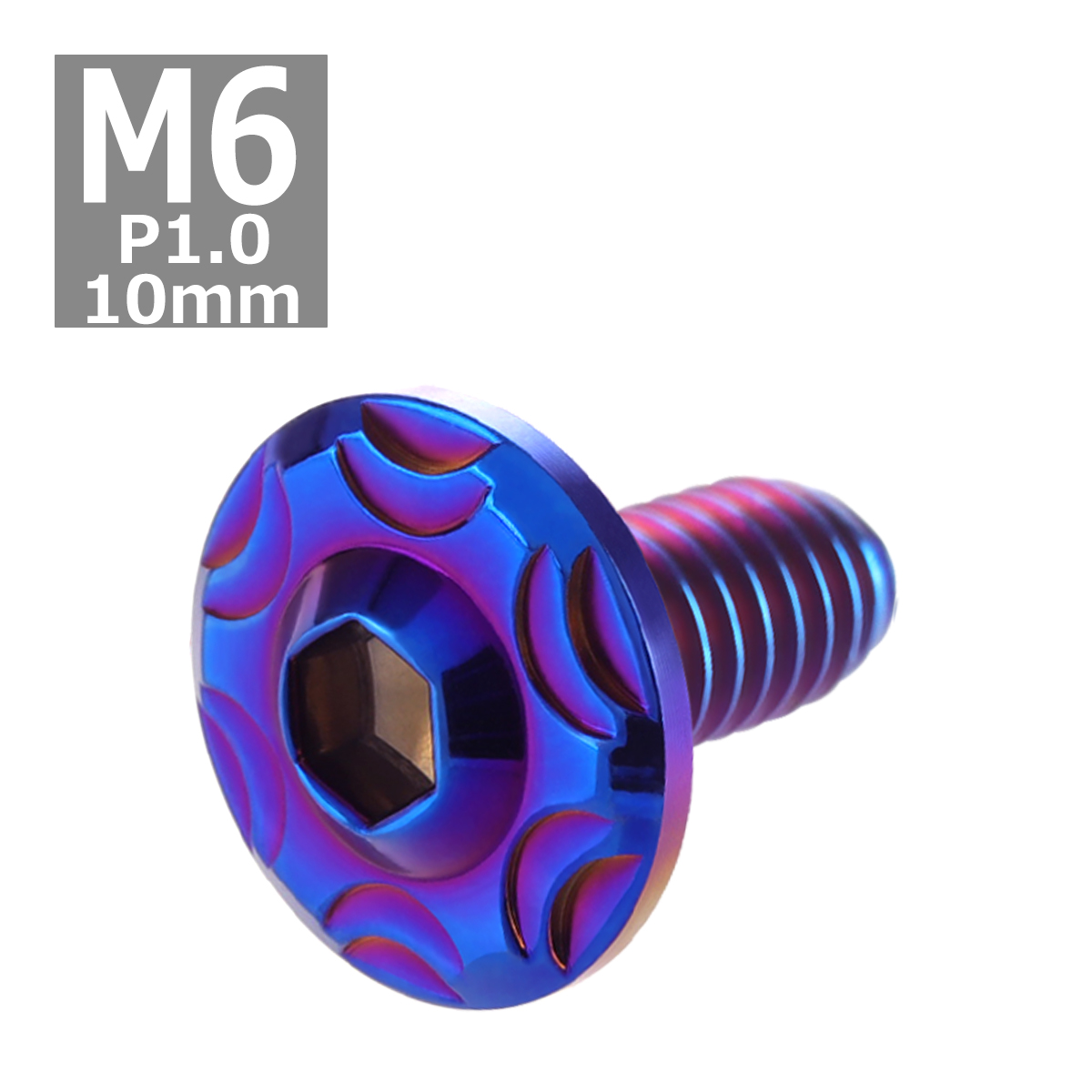 ボタンボルト M6×10mm P1.0 スノーヘッド ステンレス 焼きチタンカラー 1個 TR0288 | ブランド登録なし