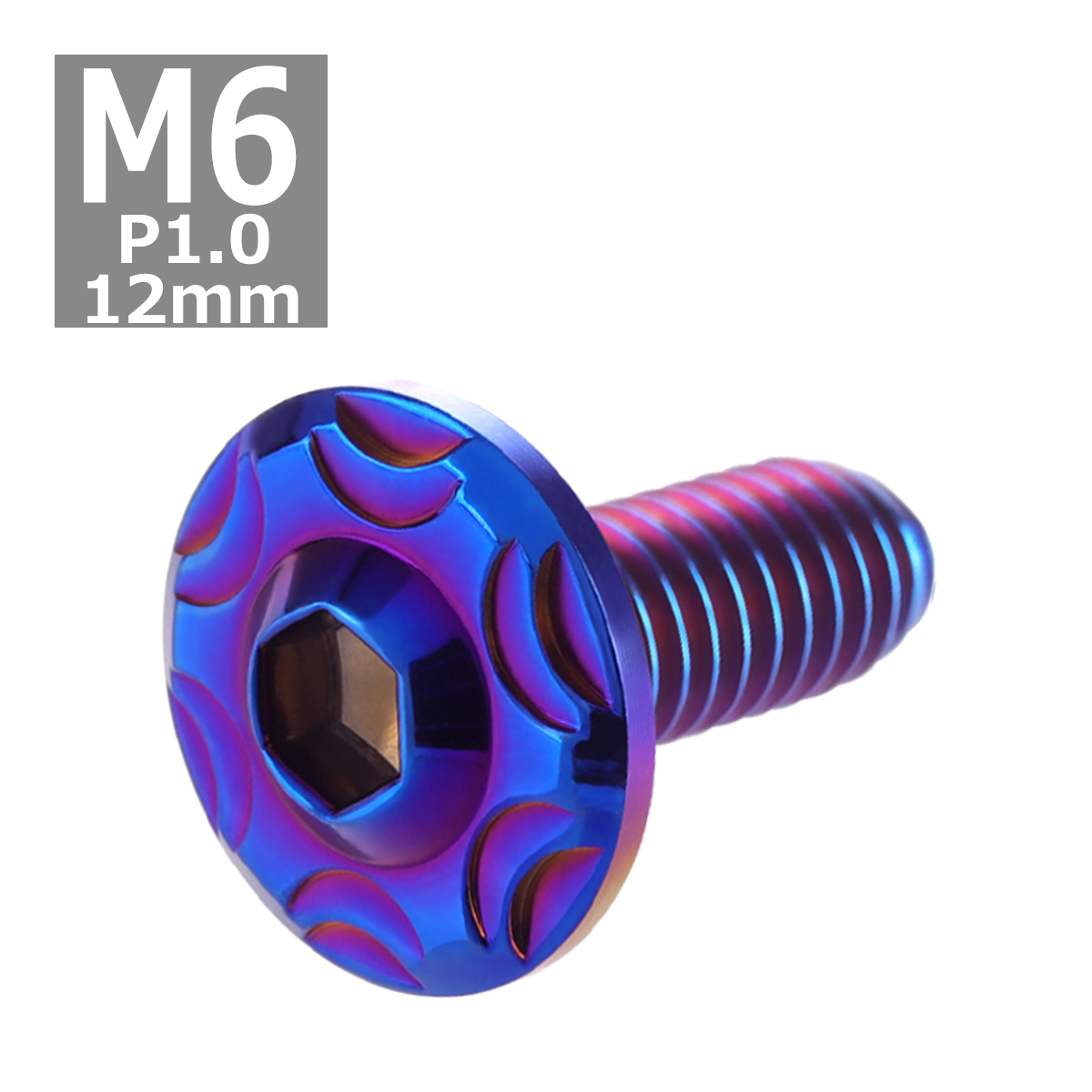 ボタンボルト M6×12mm P1.0 スノーヘッド ステンレス 焼きチタンカラー 1個 TR0289 | ブランド登録なし