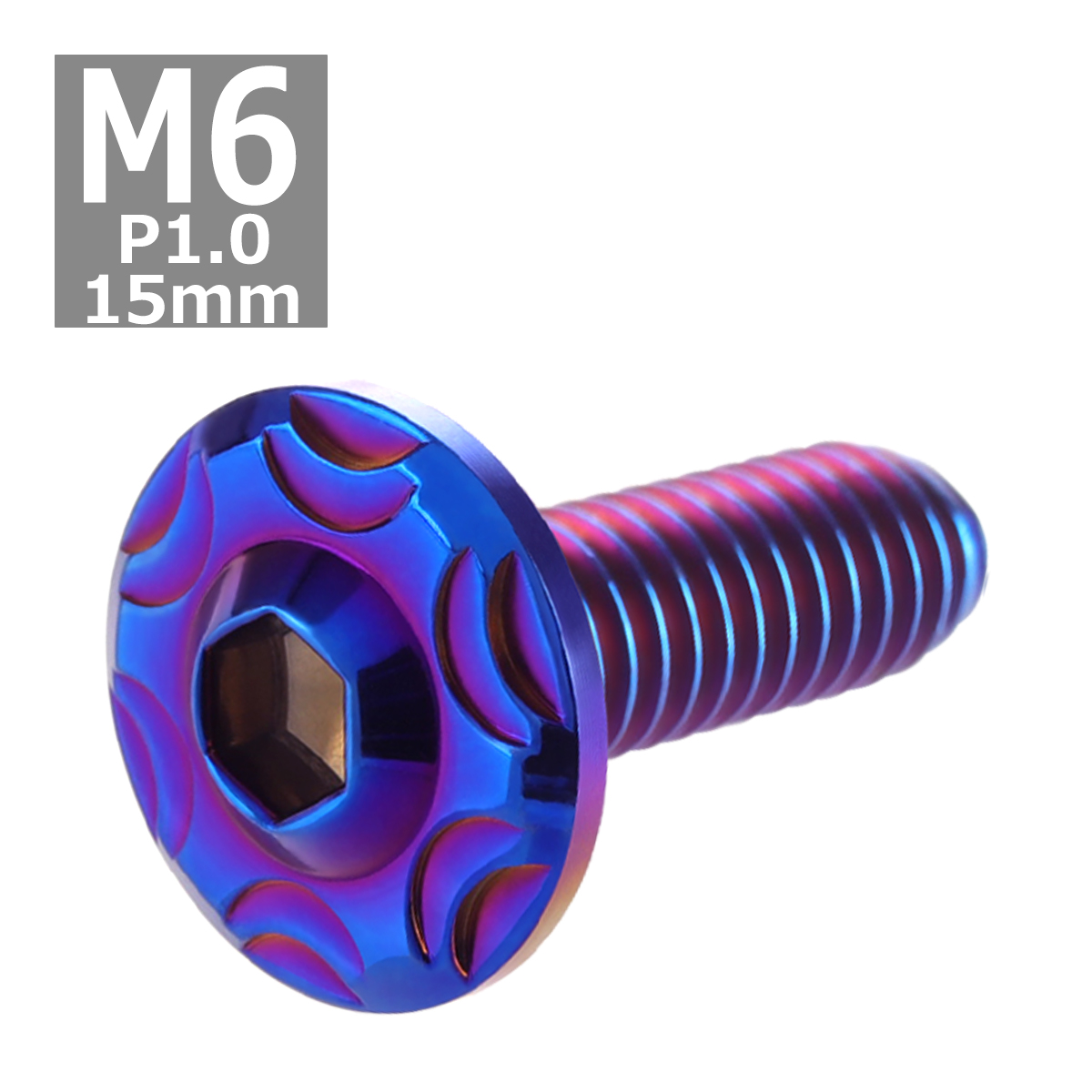 ボタンボルト M6×15mm P1.0 スノーヘッド ステンレス 焼きチタンカラー 1個 TR0290 | ブランド登録なし