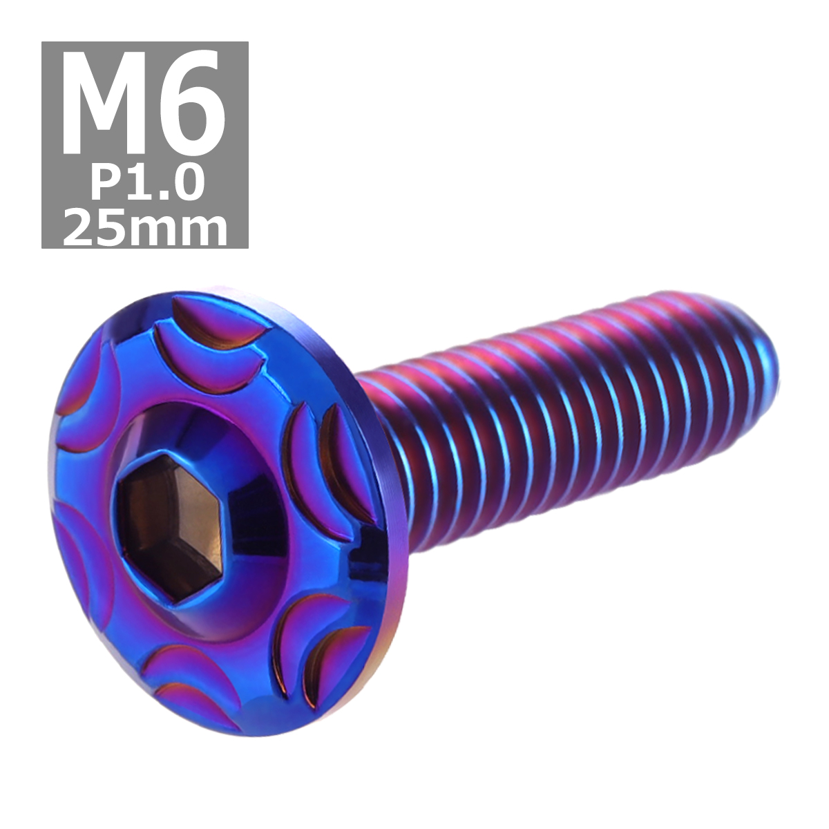 ボタンボルト M6×25mm P1.0 スノーヘッド ステンレス 焼きチタンカラー 1個 TR0292 | ブランド登録なし
