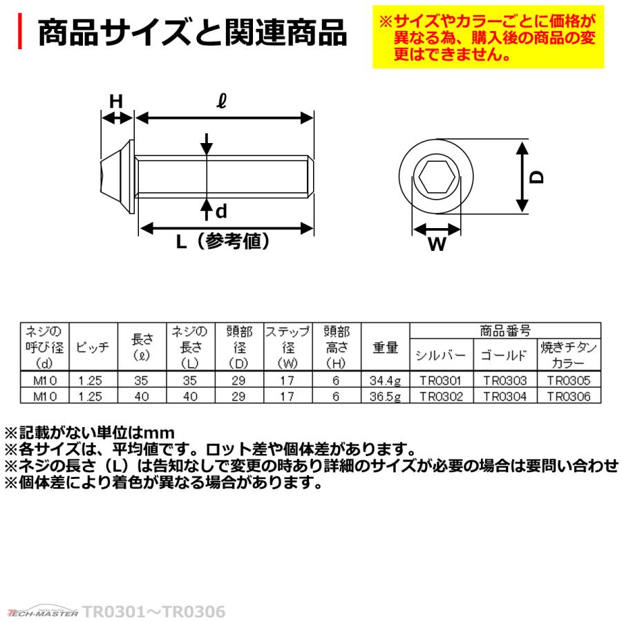 ボタンボルト M10×40mm P1.25 スターヘッド ワイドフランジ付き ステンレス シルバー 1個 TR0302 | ブランド登録なし | 03