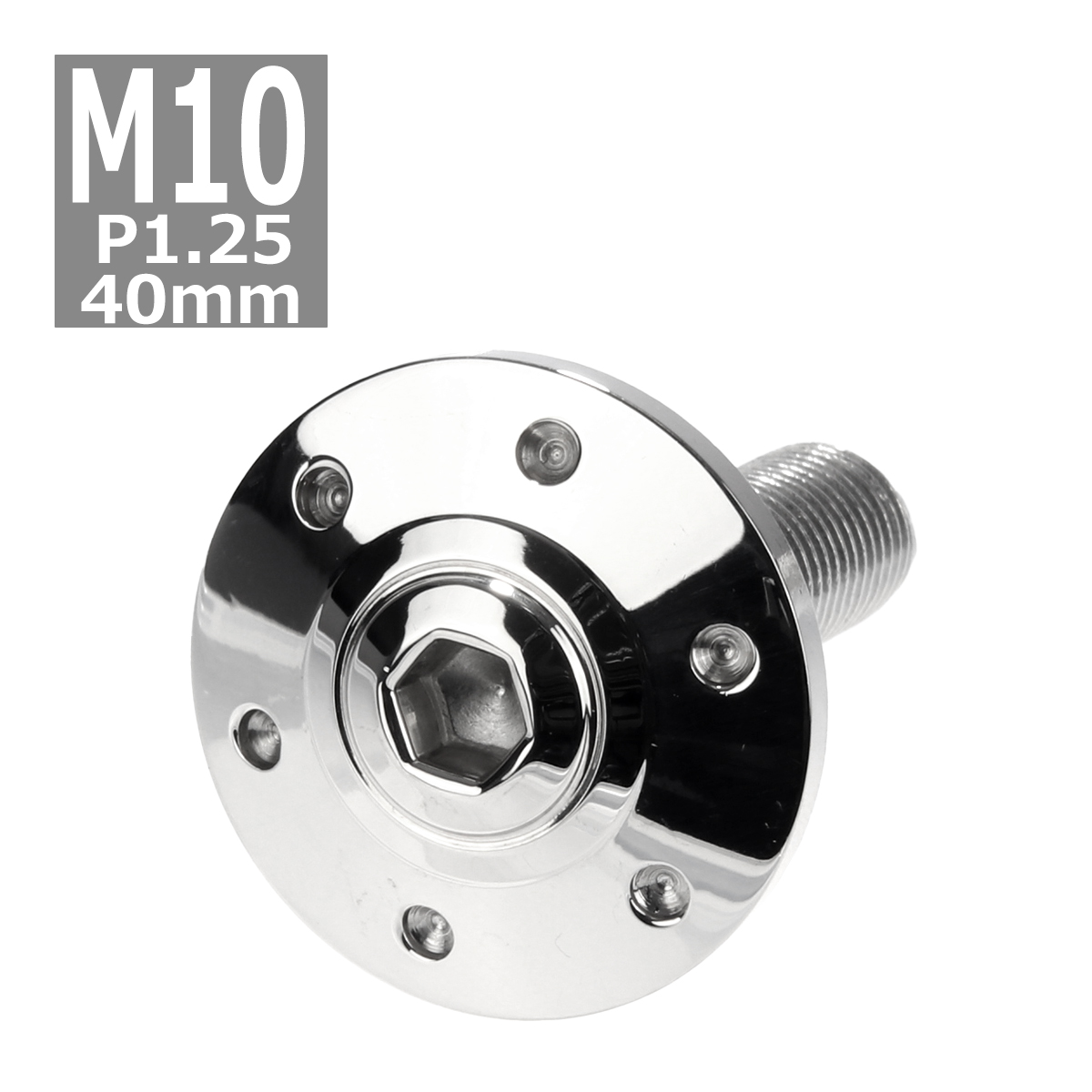 ボタンボルト M10×40mm P1.25 ホールヘッド ワイドフランジ付き ステンレス シルバー 1個 TR0308 | ブランド登録なし