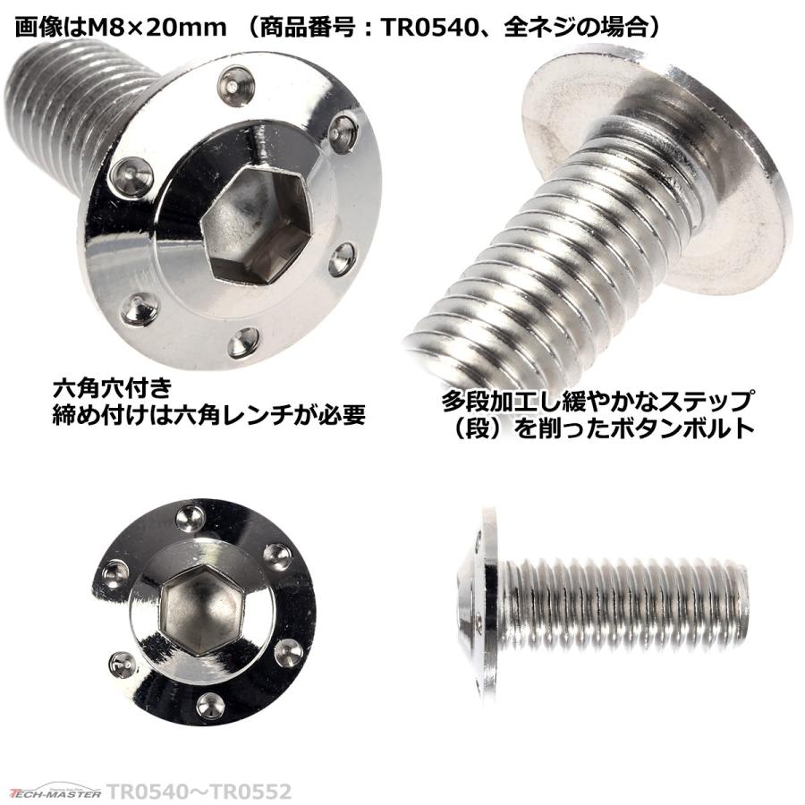 ボタンボルト M8×60mm P1.25 ホールヘッド H-1 ステンレス シルバー 1個 TR0548 | ブランド登録なし | 02