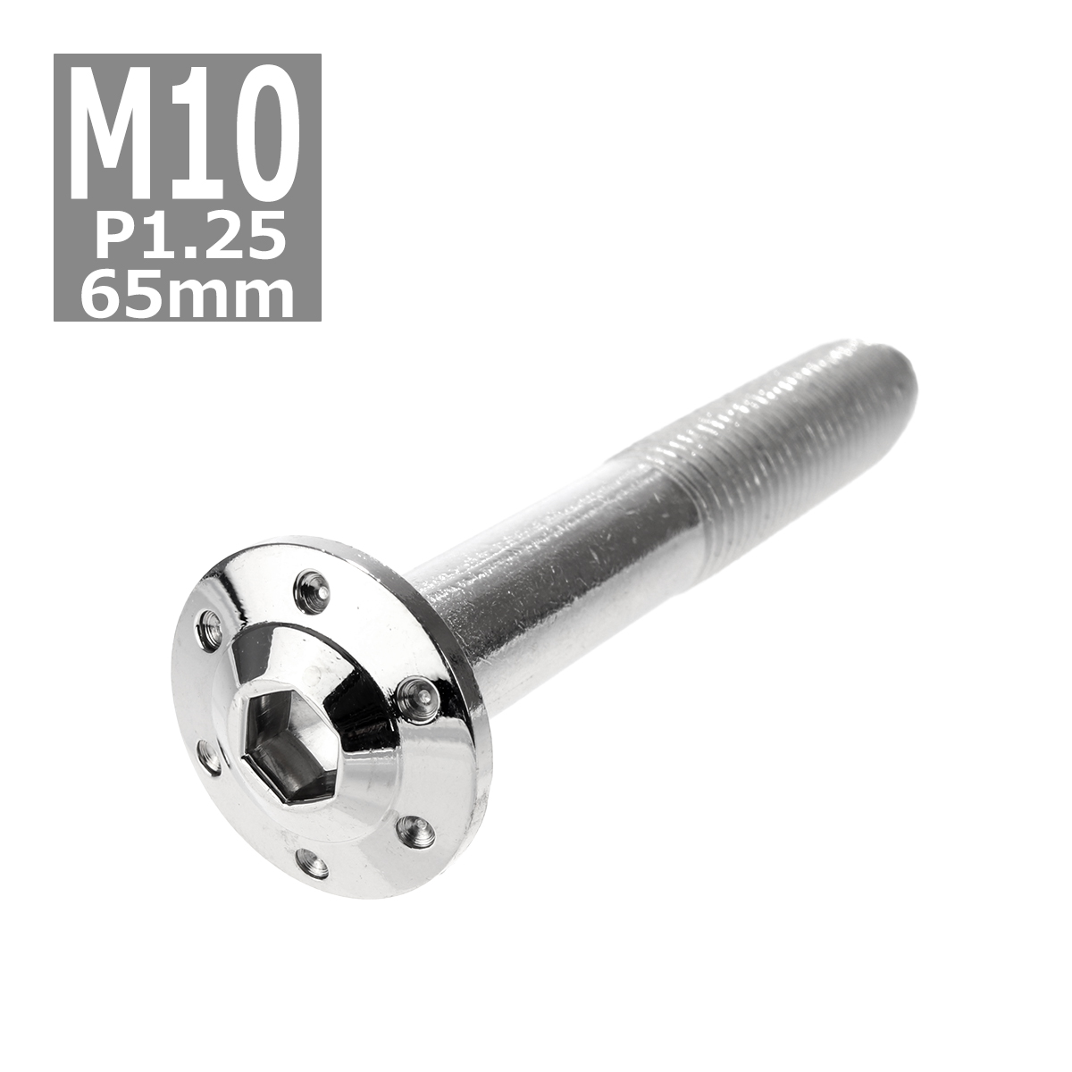 ボタンボルト M10×65mm P1.25 ホールヘッド H-1 ステンレス シルバー 1個 TR0649 | ブランド登録なし