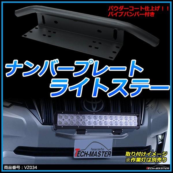 ライトステー ナンバープレート パイプバンパー付き パウダーコーティング VZ034 | ブランド登録なし | 01