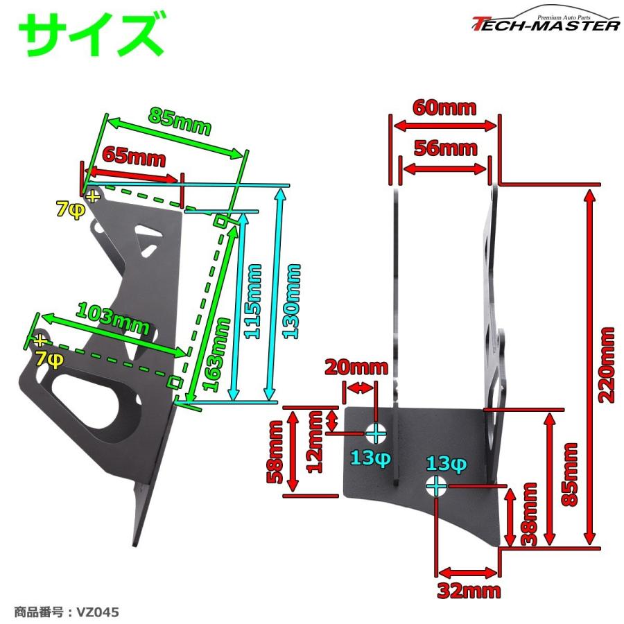 JKラングラー フロントピラー 2連 ライト ブラケット Aピラー