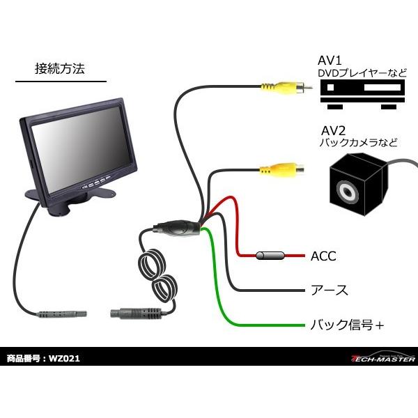 7インチ オンダッシュ 液晶モニター DC12V/DC24V リモコン切替 画像反転 リバース連動 WZ021 | ブランド登録なし | 07