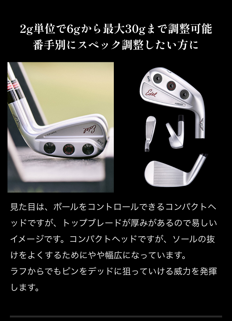 公式】ゴルフ アイアン イーデル EDEL SMSアイアン Irons 4番 5番 6番