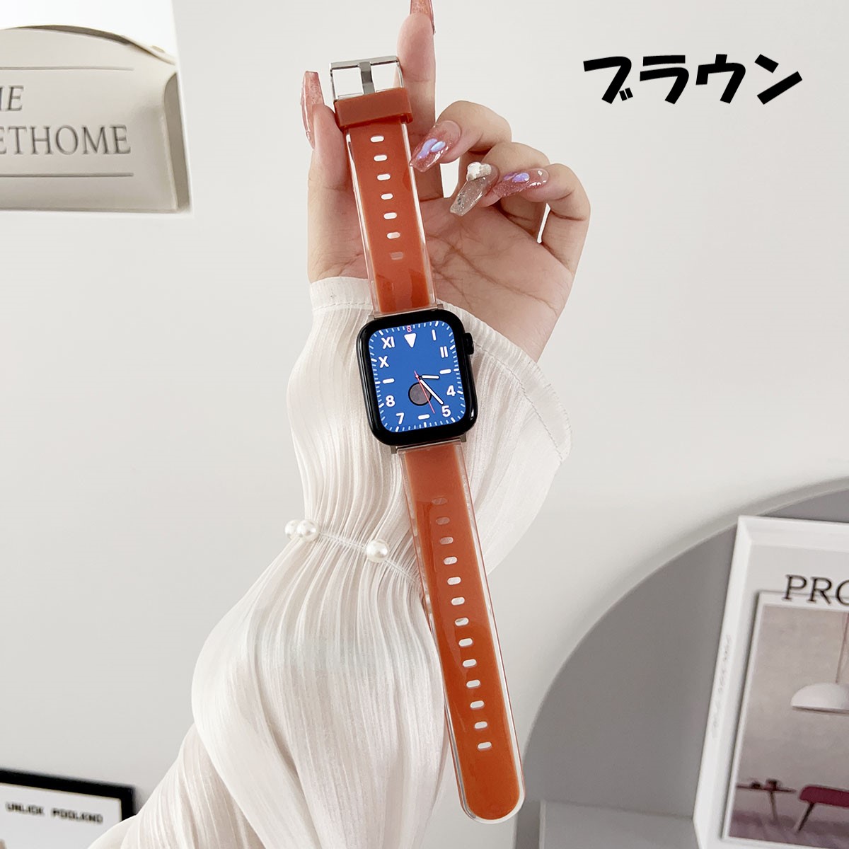 アップルウォッチ バンド apple watch ベルト 44mm 40mm 45mm 41mm 49mm ゼリー おしゃれ シリーズ 9 se 8  7 6 5 4 applewatch アップルウォッチバンド 女性