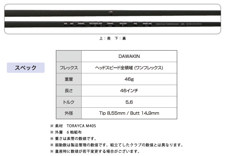 ダワキンシャフト　インパクト＋D　ブラックエディション 限定モデル)リンクス ダワキン インパクト +D ブラック