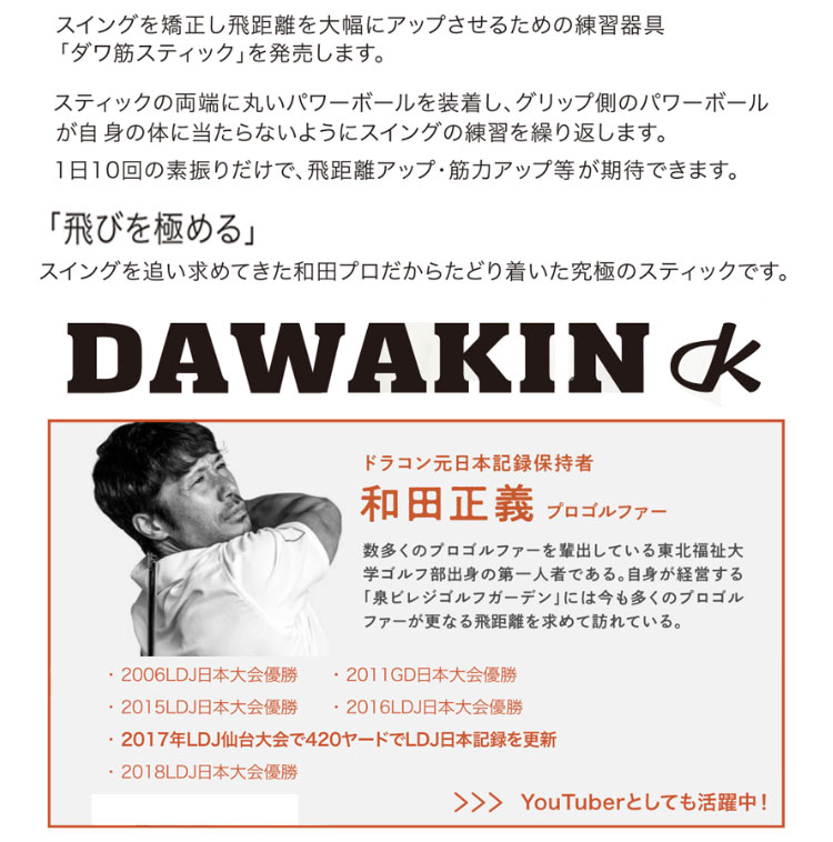 リンクス ゴルフ ダワ筋スティック スイング 練習器 DAWAKIN