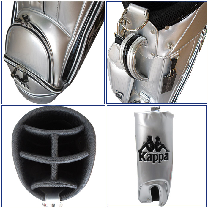 Kappa - 【美品】Kappa キャディバック Kappa GOLF キャディバッグ KGA2FACB08 BLK 【カッパ ゴルフ
