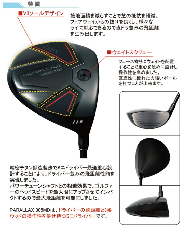 Lynx リンクス パララックス 305MD ミニドライバー PARALLAX