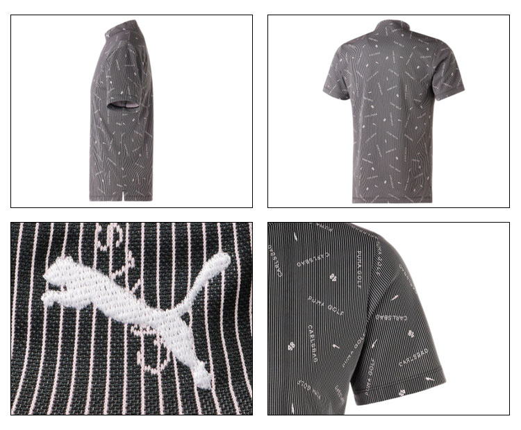 PUMA プーマ 622408 ゴルフ ストライプ 半袖 モックネック