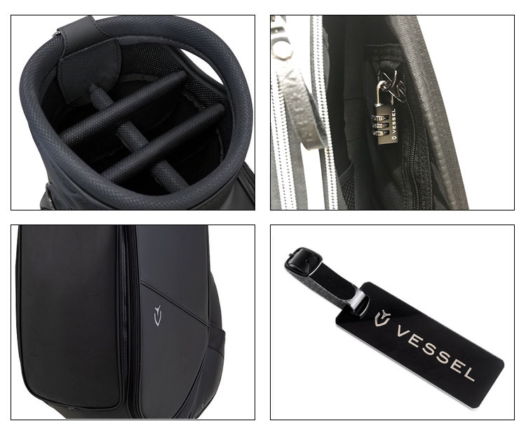 【美品】VESSEL ベゼル LUX CART JP キャディバッグ 白 9型 VESSEL（スポーツ） VESSEL ベゼル LUX CART JP キャディバッグ