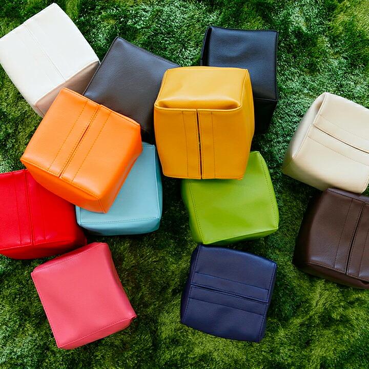 ハーフティッシュケース ティッシュカバー「JECY cube」抗菌 日本製 PVCレザー ハーフサイズ  おしゃれ コンパクト |  | 01