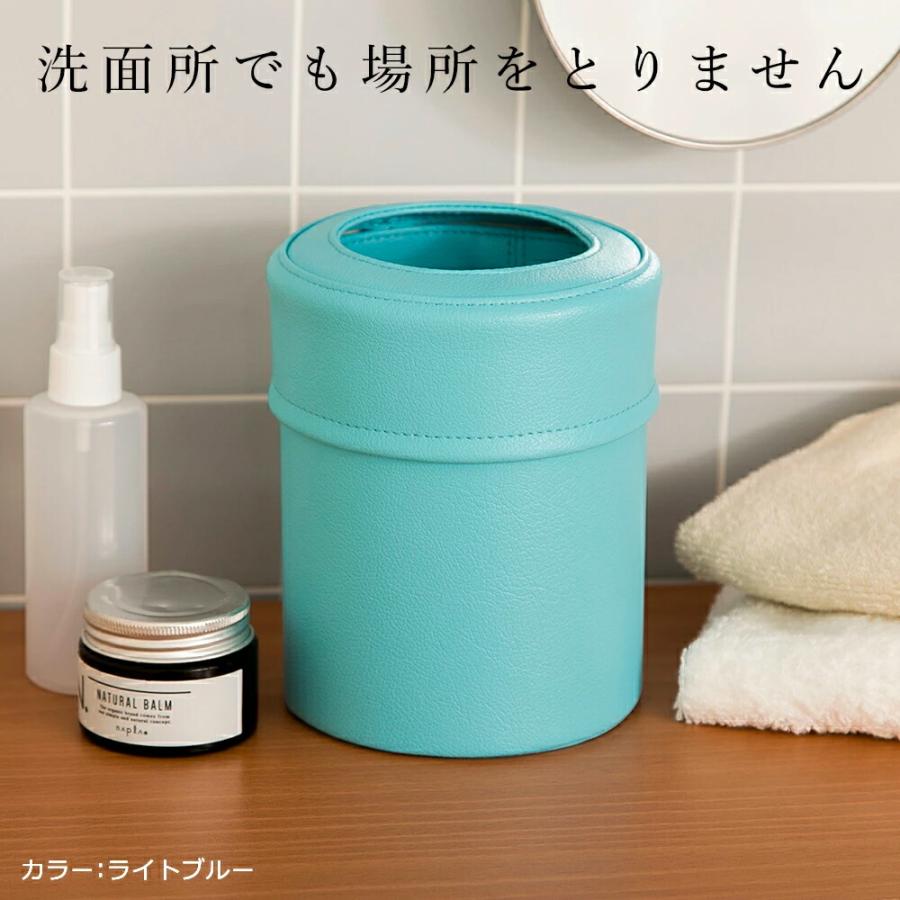 卓上ゴミ箱「pinoco size-S」日本製 PVC レザー 抗菌 ごみ箱 卓上 フタ付き ふた付き 蓋付き ダストBOX ダストボックス ごみばこ  小さい スリム コンパクト :pinoco-s-main:TEES FACTORY ティーズ 通販 