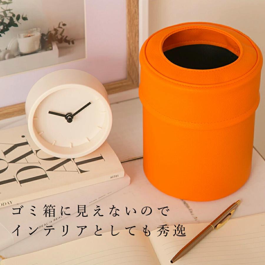 卓上ゴミ箱「pinoco Sサイズ」日本製 PVC レザー 抗菌 ごみ箱 卓上