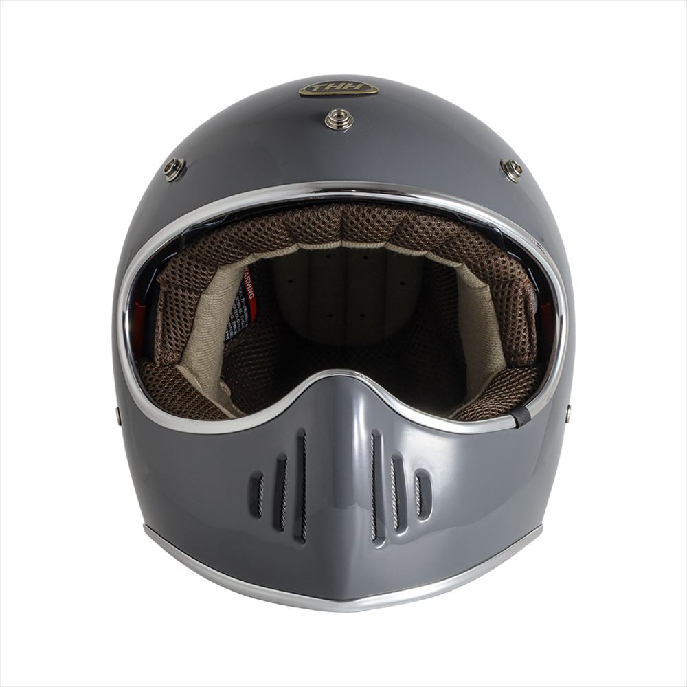 THH 最新モデルTHH TT-03 グレー レトロ フルフェイス ヘルメット