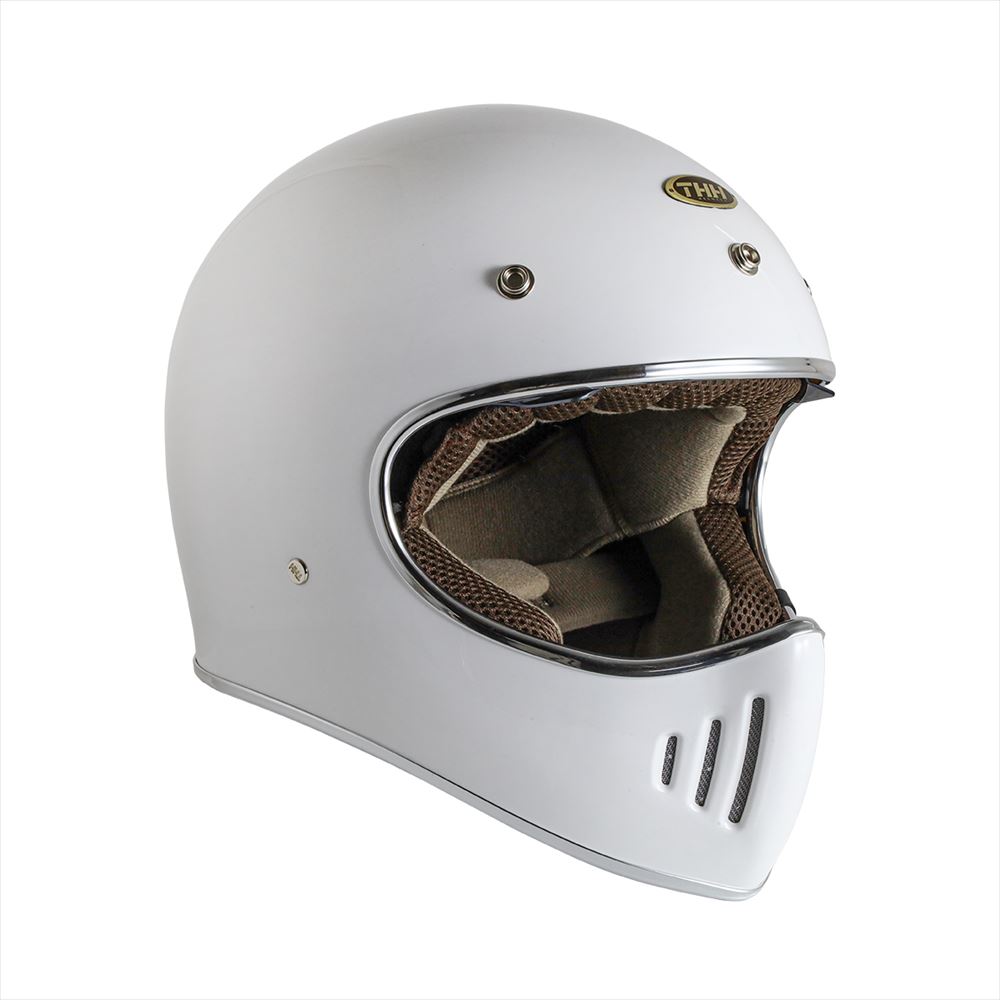 THH 最新モデルTHH TT-03 パールホワイト レトロ フルフェイス