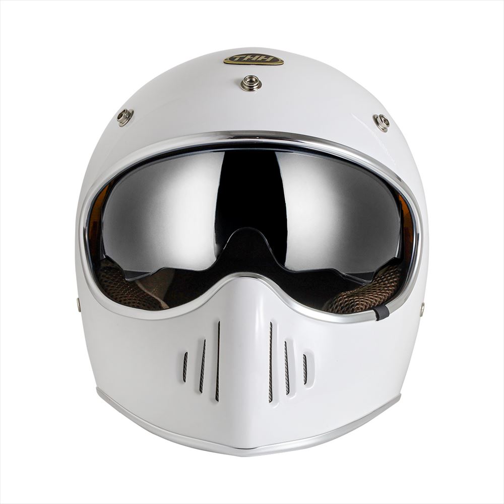 THH 最新モデルTHH TT-03 パールホワイト レトロ フルフェイス