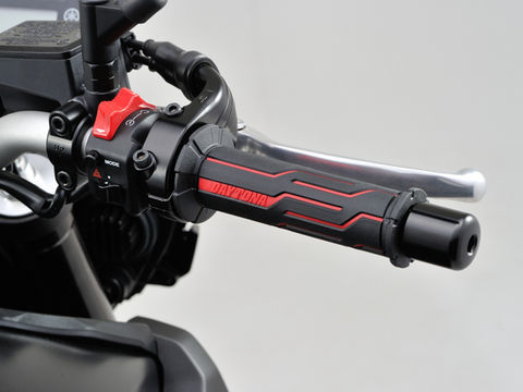 セット DAYTONA デイトナ 99269 GRIPPY GRIPGG-D-LINE ブラック×レッド 120mm