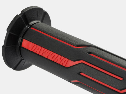 セット DAYTONA デイトナ 99269 GRIPPY GRIPGG-D-LINE ブラック×レッド 120mm