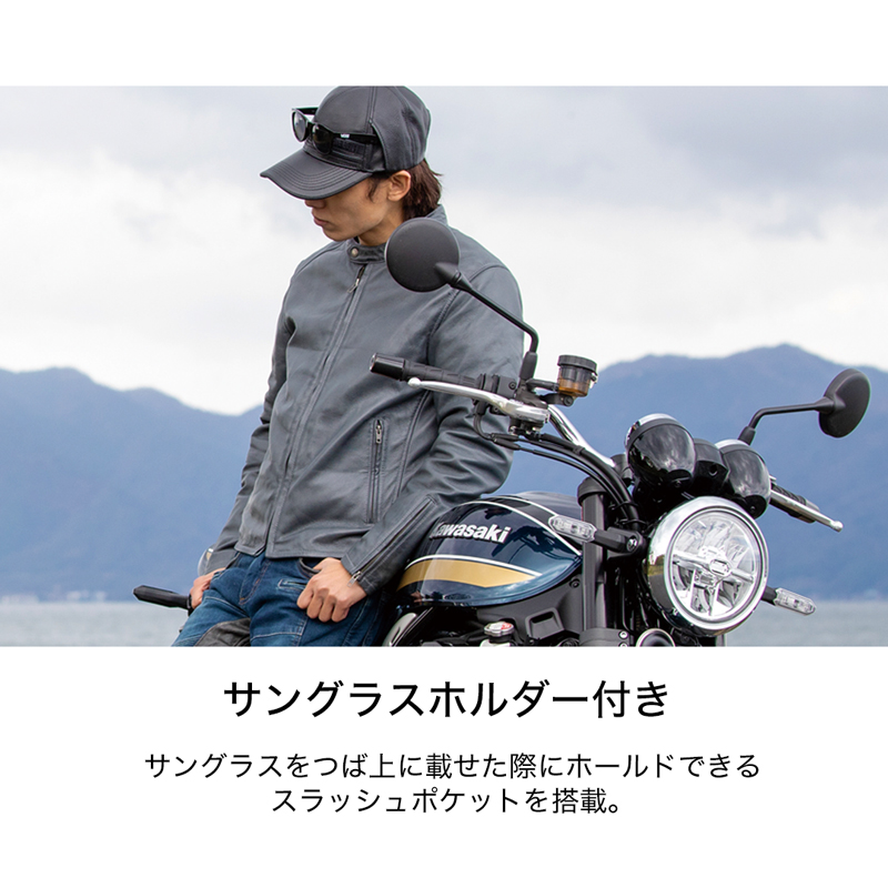 デグナー DEGNER CP-26 サングラスホルダー付きレザーキャップ 2色