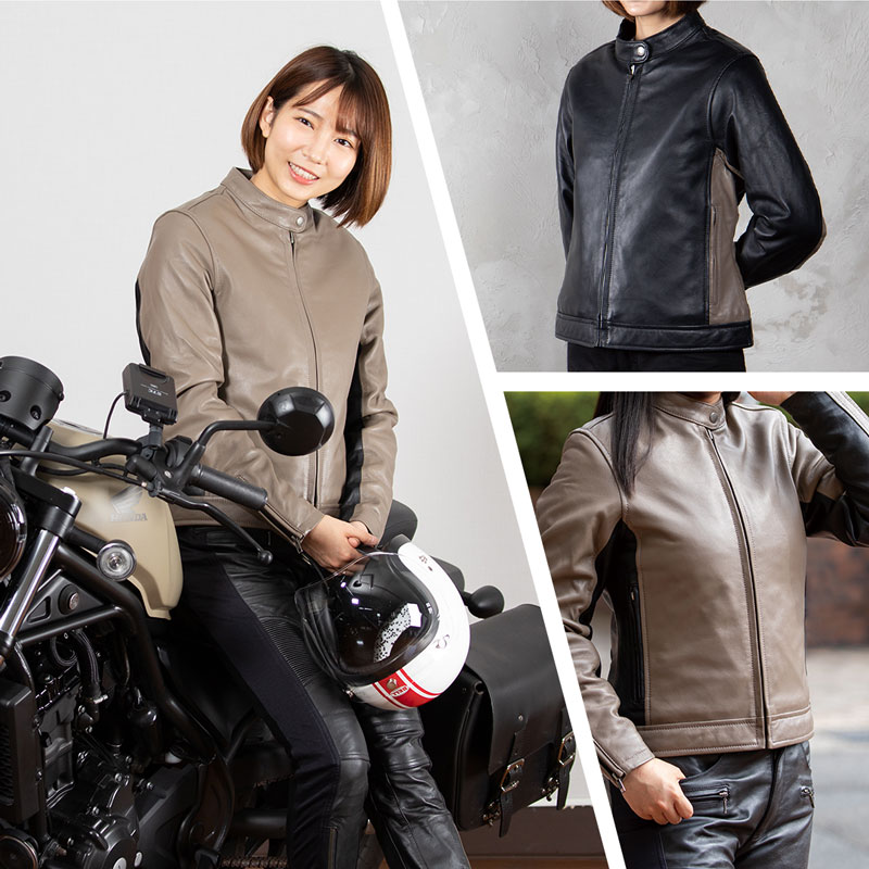 DEGNER（デグナー） FR22WJ-8 バイカラーレディースレザージャケット 2