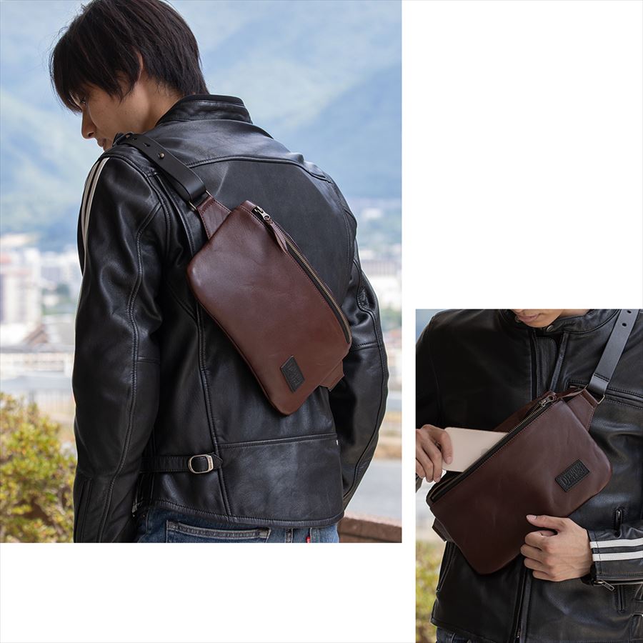 DEGNER　デグナー　レザー　バッグ　メディスンバッグ 　ウエストバッグ DEGNER（デグナー） バイク メディスンバッグ レザーバッグ 本革 小物