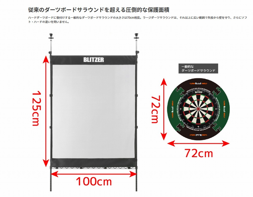 Bop32 Bk メーカー直送 ラージダーツサラウンド Blitzer 圧倒的保護面積 本体 W100 L D 5 H21 Dp Bop32 Bk Mu 八百万堂 通販 Yahoo ショッピング